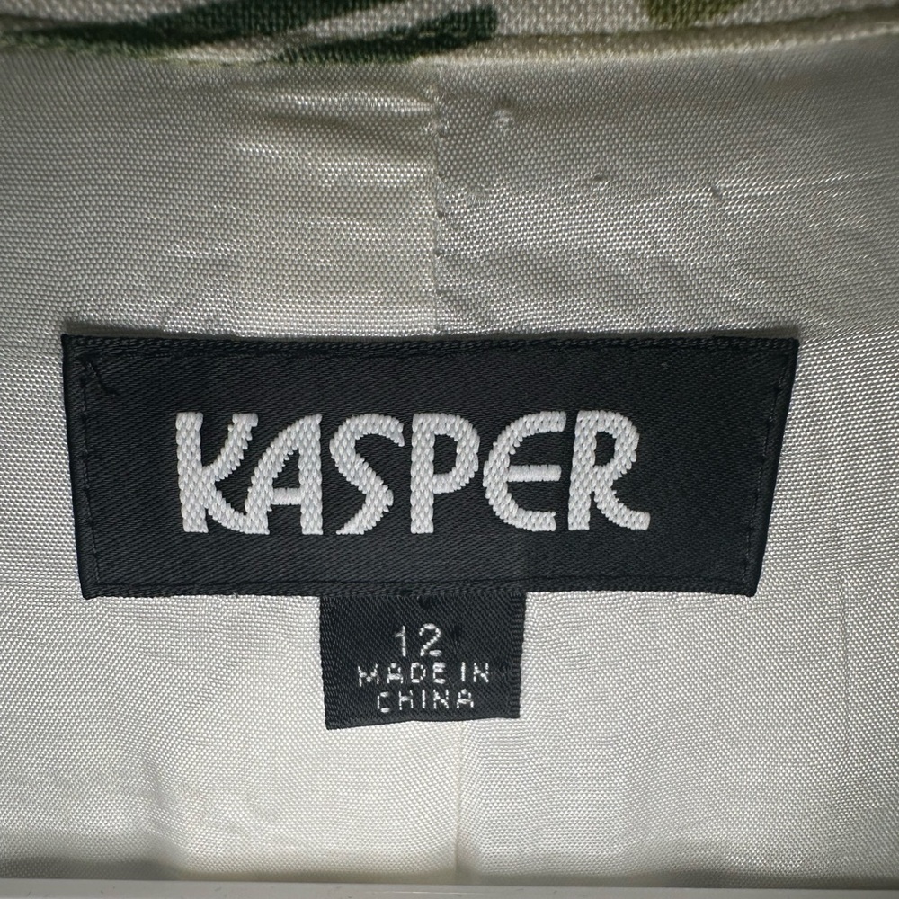 Kasper Vintage Floral Button Down Shirt Jacket - Picture 3 of 7